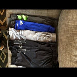 Under armour/adidas men size small lot of 4 shorts